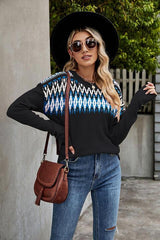 Cozy Wanderer Knit Geometric Sweater - MXSTUDIO.COM
