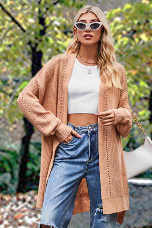 Cozy Wanderlust Open Front Knit Cardigan - MXSTUDIO.COM