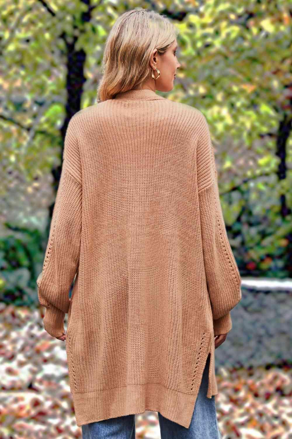 Cozy Wanderlust Open Front Knit Cardigan - MXSTUDIO.COM