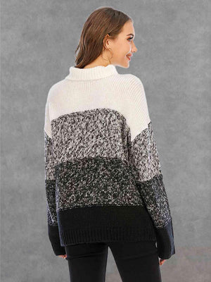 Cozy Winter Knitted Turtle Neck Sweater-MXSTUDIO.COM