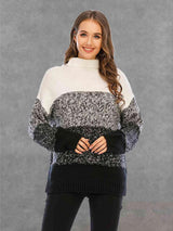 Cozy Winter Knitted Turtle Neck Sweater-MXSTUDIO.COM