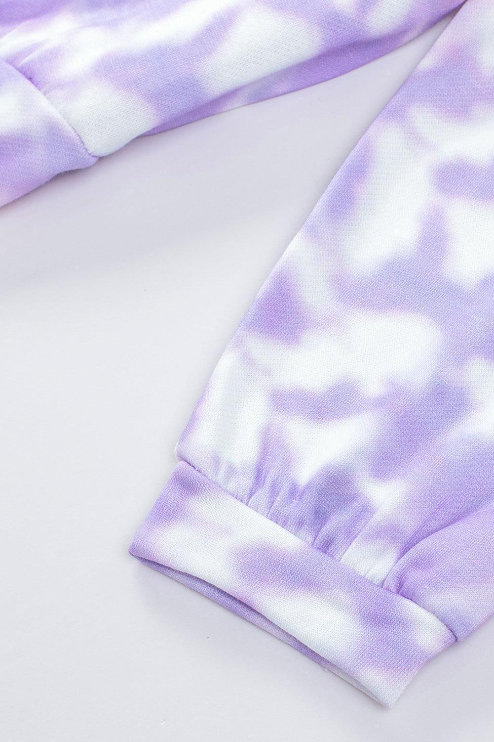 Create Happiness Tie-Dye Ribbed Sweatshirt - MXSTUDIO.COM