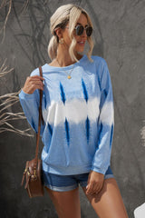 Create Happiness Tie-Dye Ribbed Sweatshirt - MXSTUDIO.COM