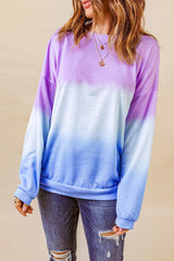 Create Happiness Tie-Dye Ribbed Sweatshirt - MXSTUDIO.COM