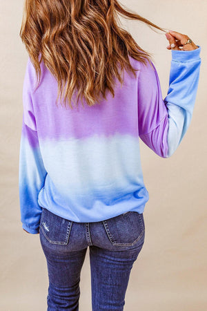 Create Happiness Tie-Dye Ribbed Sweatshirt - MXSTUDIO.COM