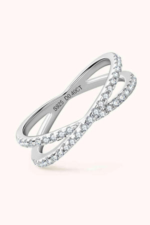 a white gold and diamond ring