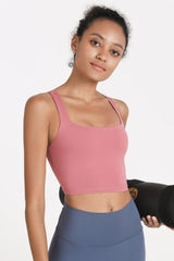 Cross Open Back Athletic Crop Top - MXSTUDIO.COM