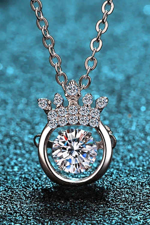 a diamond necklace on a blue background