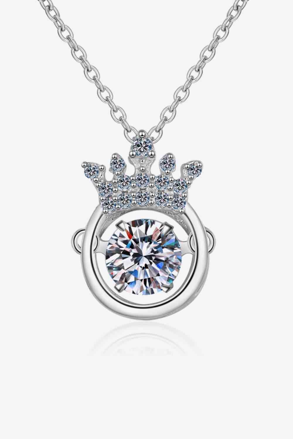 a necklace with a crown on top of it