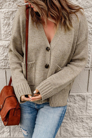 Cuddled Up Ribbed Trim Cardigan - MXSTUDIO.COM