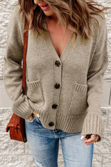 Cuddled Up Ribbed Trim Cardigan - MXSTUDIO.COM