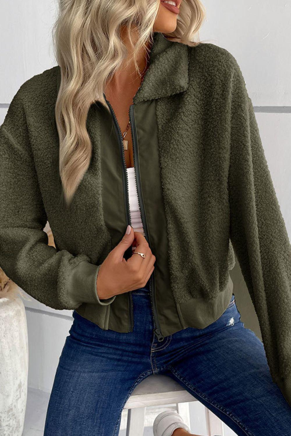 Cuddly Cropped Sherpa Jacket - MXSTUDIO.COM