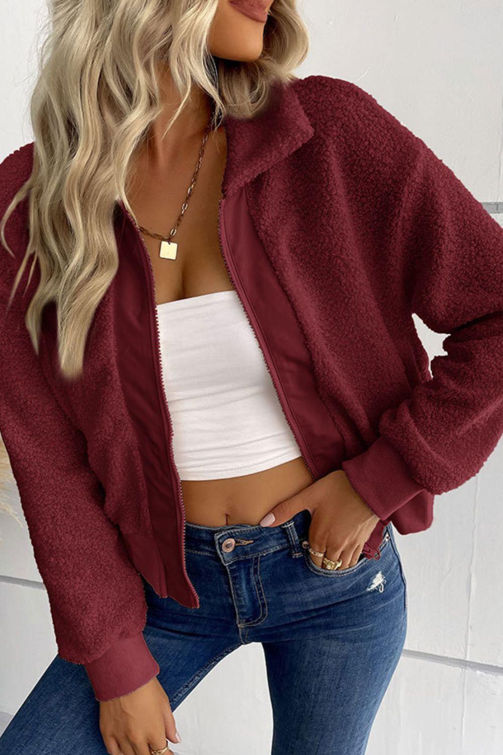 Cuddly Cropped Sherpa Jacket - MXSTUDIO.COM