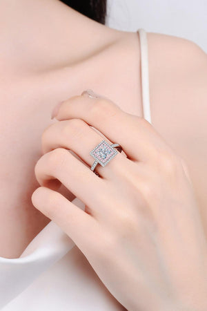 Cultivate Charm Square 1 Carat Moissanite Ring - MXSTUDIO.COM