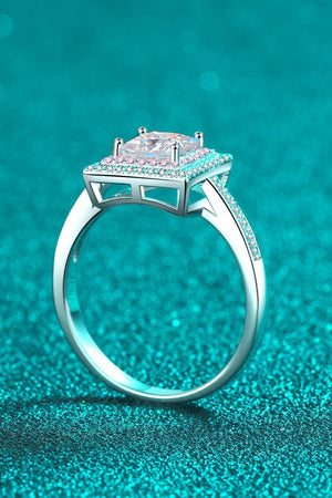 Cultivate Charm Square 1 Carat Moissanite Ring - MXSTUDIO.COM