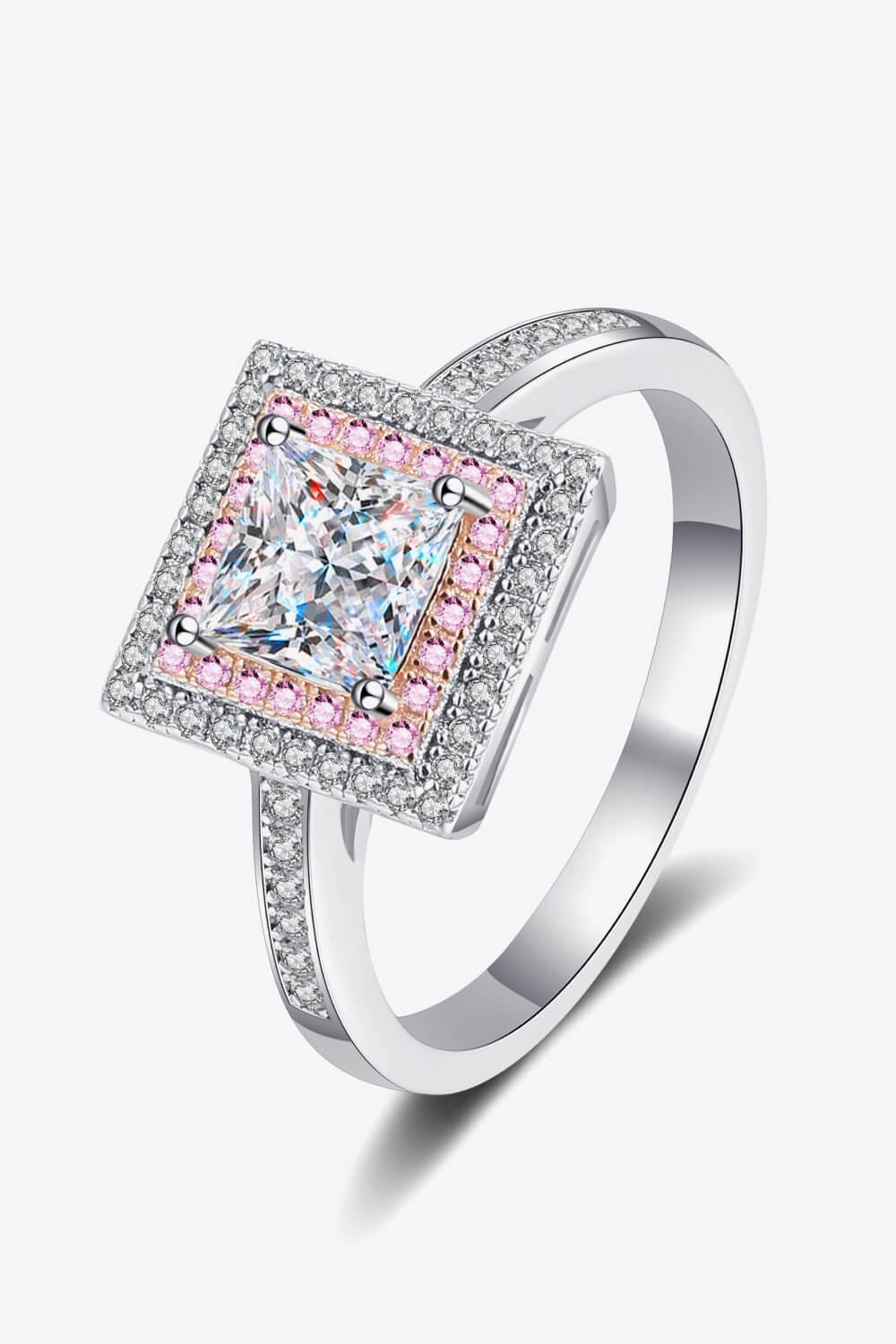 Cultivate Charm Square 1 Carat Moissanite Ring - MXSTUDIO.COM