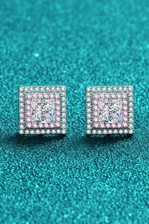 Cultivate Charm Square 1 Carat Moissanite Stud Earrings - MXSTUDIO.COM