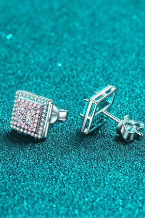 Cultivate Charm Square 1 Carat Moissanite Stud Earrings - MXSTUDIO.COM