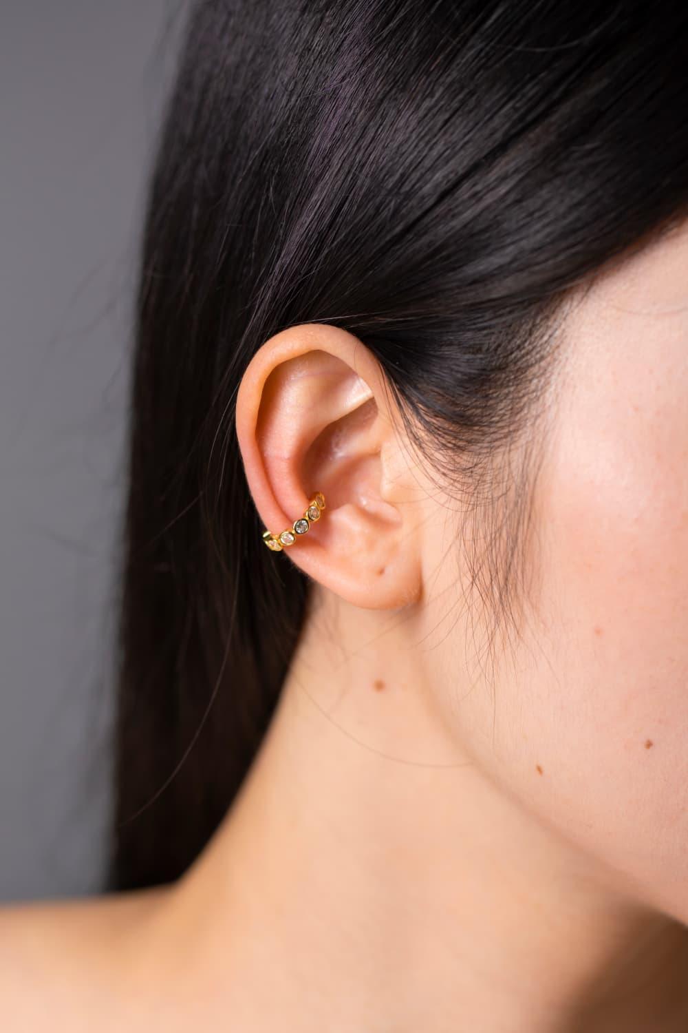 Current Fashion Inlaid Zircon Cuff Single Earring - MXSTUDIO.COM