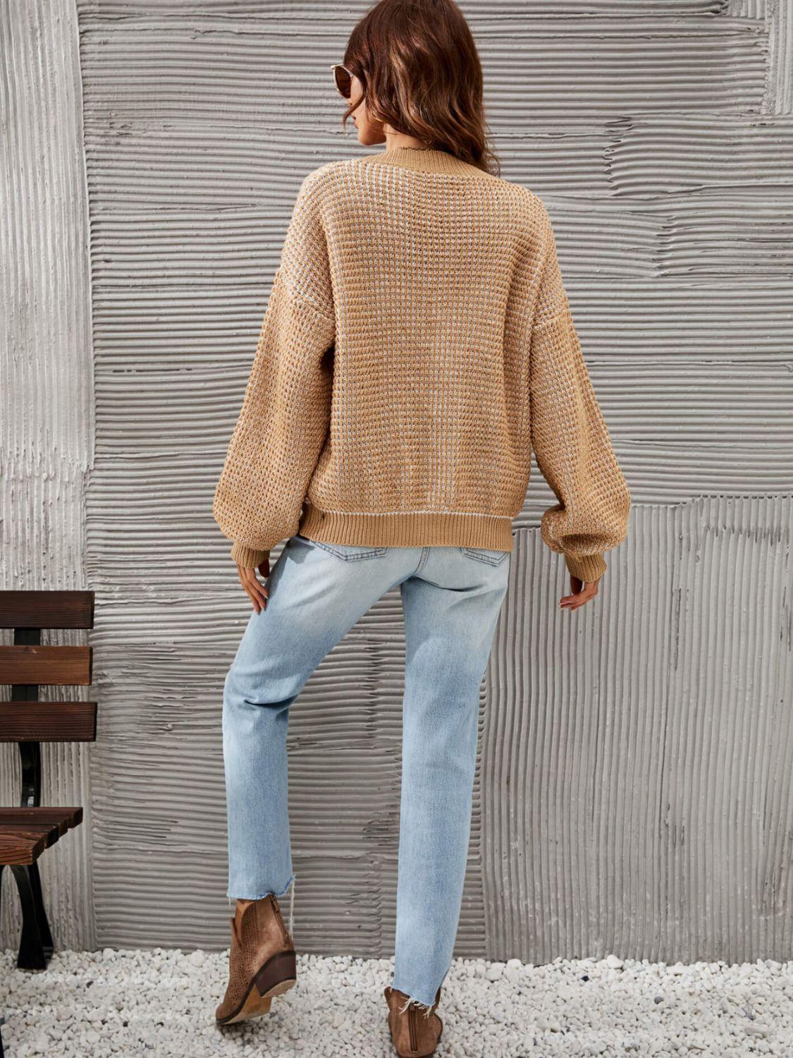 Cushy Lantern Sleeve Cardigan - MXSTUDIO.COM