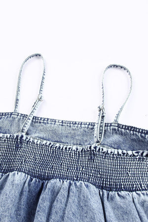 Cute Adjustable Strap Denim Top - MXSTUDIO.COM