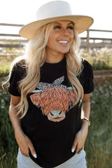 Cute Animal Graphic Round Neck T-Shirt - MXSTUDIO.COM