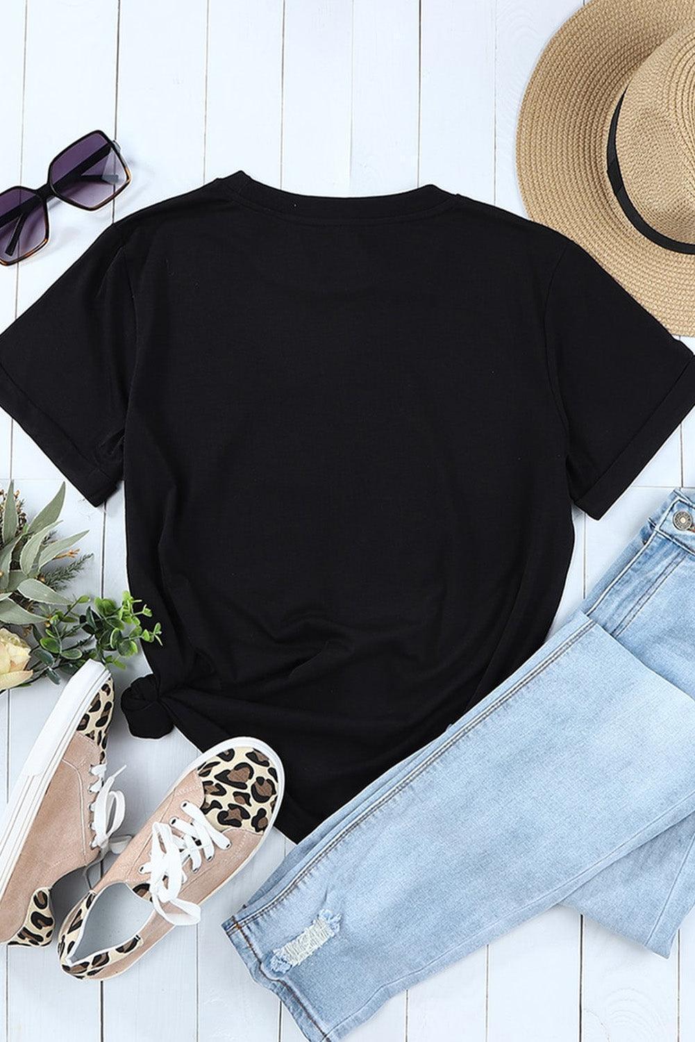 Cute Animal Graphic Round Neck T-Shirt - MXSTUDIO.COM