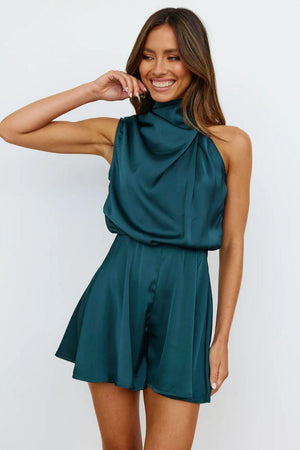 Cute Chick Turtleneck Sleeveless Romper - MXSTUDIO.COM