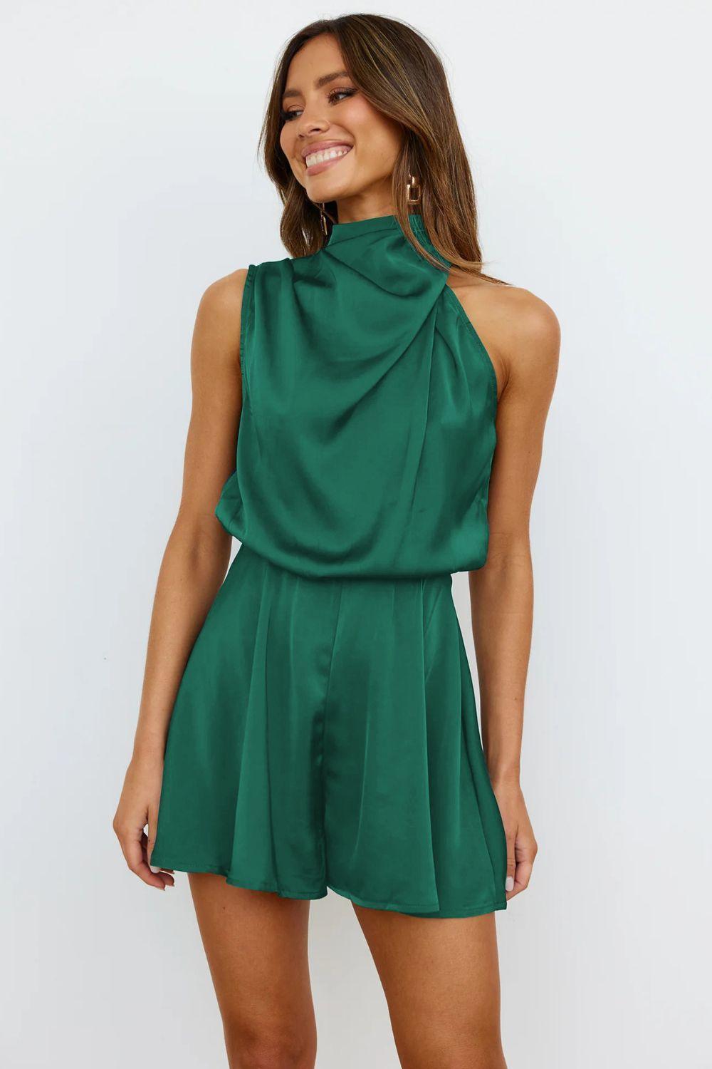 Cute Chick Turtleneck Sleeveless Romper - MXSTUDIO.COM