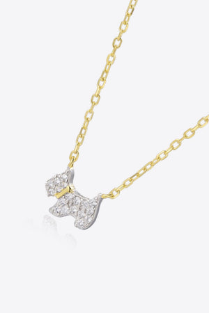 Dainty Puppy Zircon 925 Sterling Silver Necklace - MXSTUDIO.COM