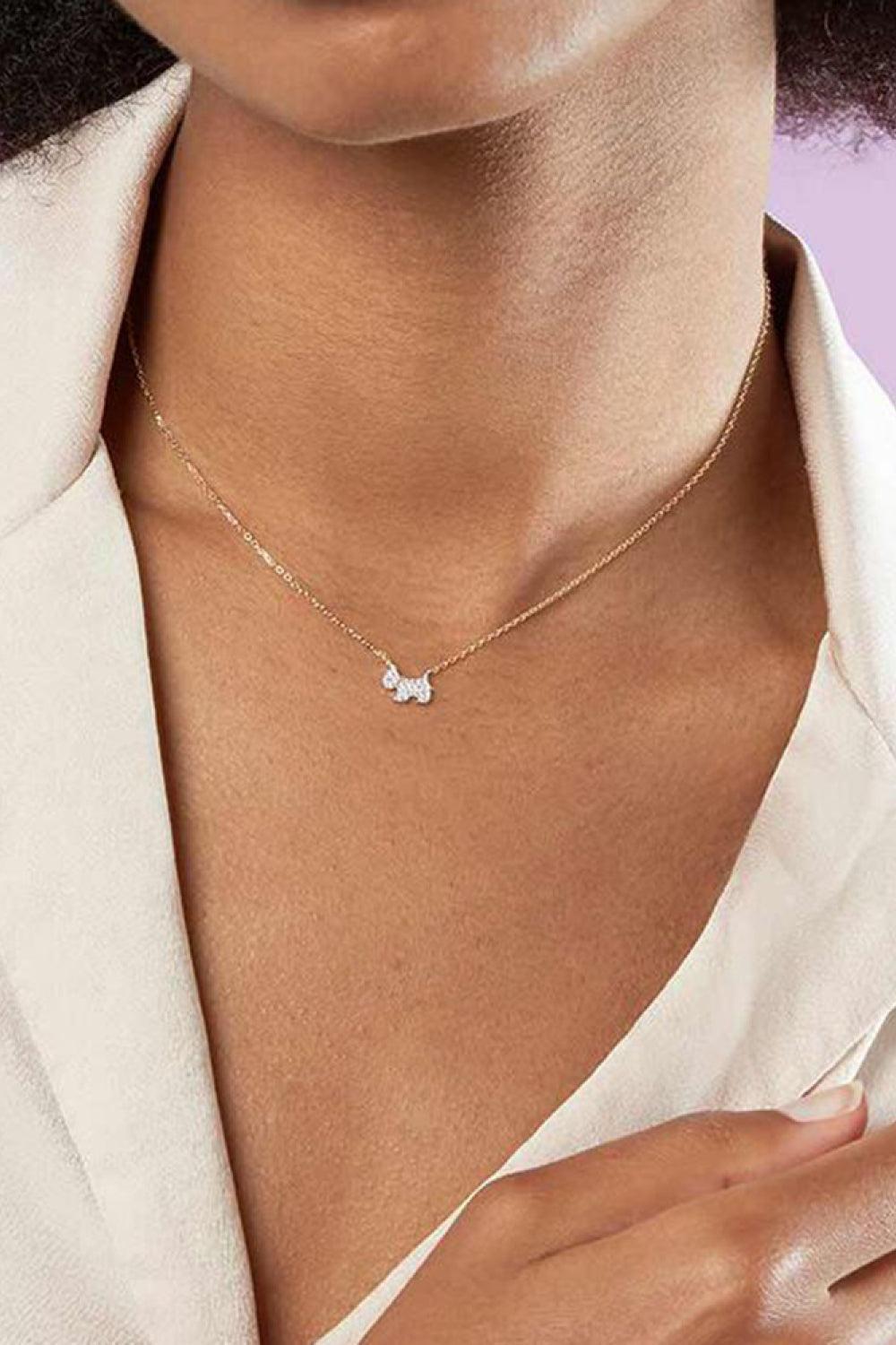 Dainty Puppy Zircon 925 Sterling Silver Necklace - MXSTUDIO.COM