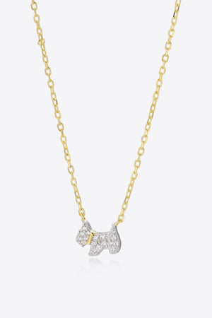 Dainty Puppy Zircon 925 Sterling Silver Necklace - MXSTUDIO.COM