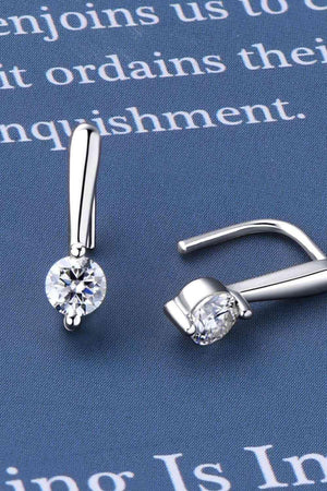 Dainty Style 925 Sterling Silver Moissanite Drop Earrings-MXSTUDIO.COM