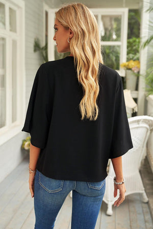 Dare To Be Different Dolman Sleeve Cowl Neck Blouse - MXSTUDIO.COM