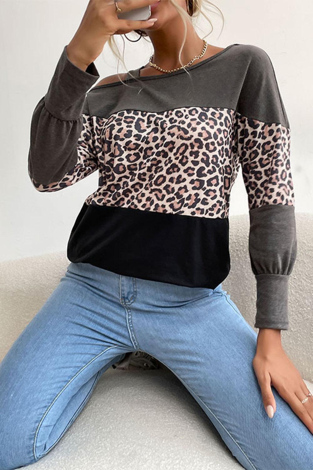 Dare To Be Different Long Sleeve Cold Shoulder Top - MXSTUDIO.COM