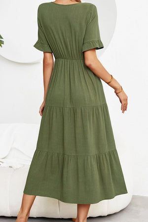 Darling Tiered Short Sleeve Dress - MXSTUDIO.COM