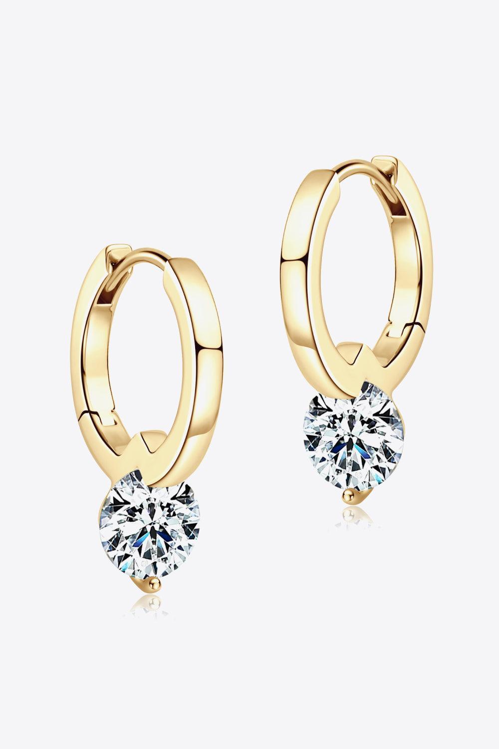 Dash Of Luck 2 Carat Moissanite Drop Earrings - MXSTUDIO.COM