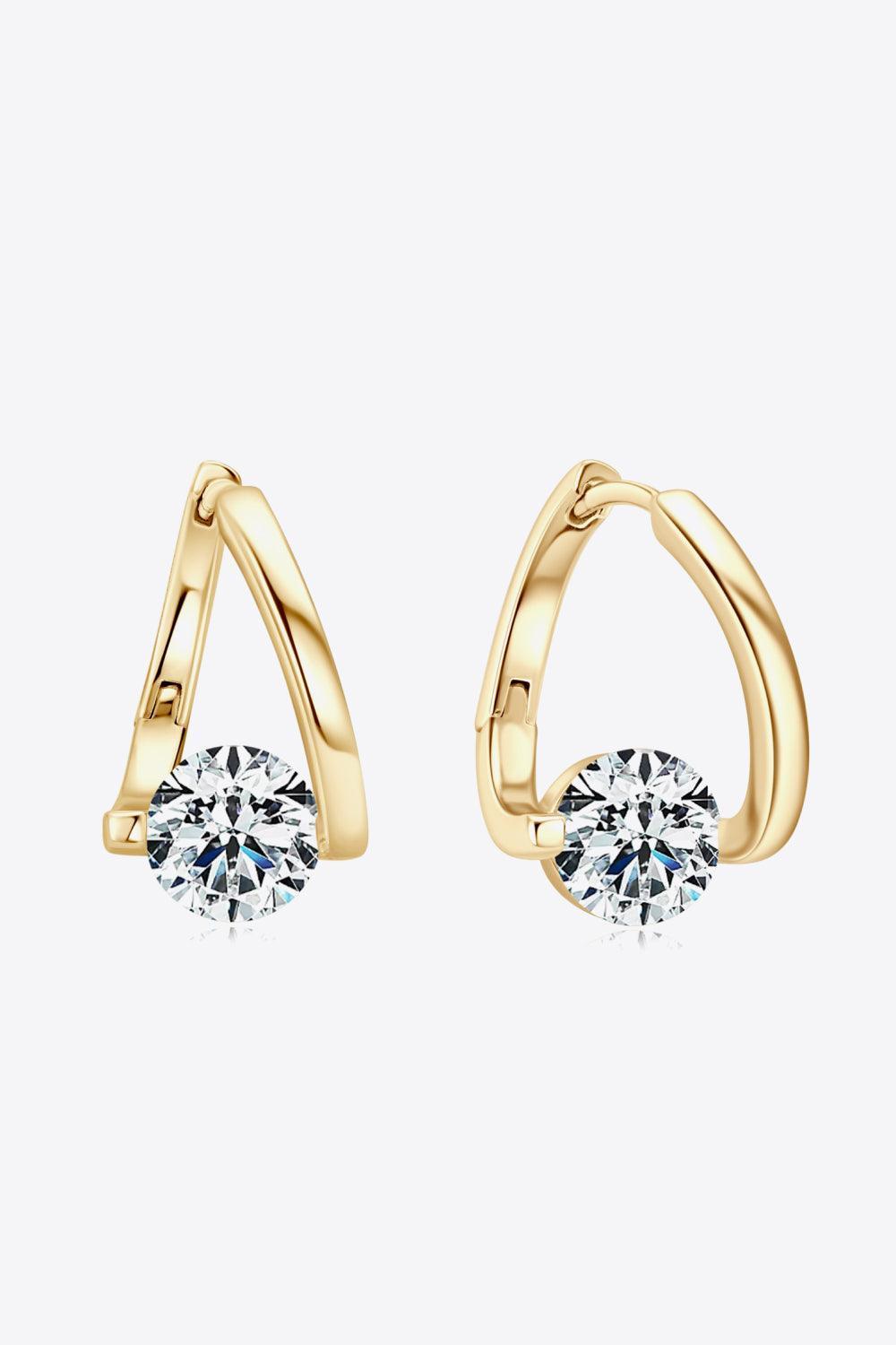 Dashing 925 Sterling Silver 2 Carat Moissanite Earrings - MXSTUDIO.COM