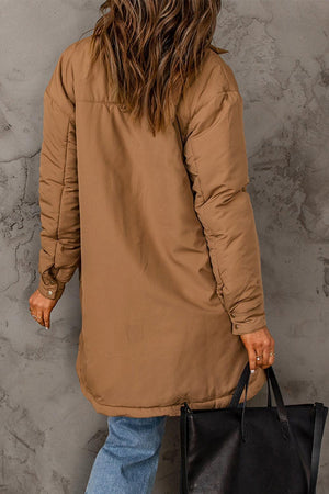 Day-to-Day Brown Side Slit Coat - MXSTUDIO.COM