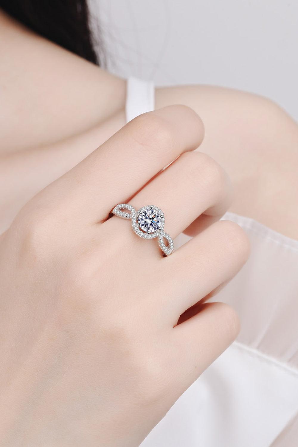 Dazzle Me 925 Sterling Silver 1 Carat Moissanite Ring - MXSTUDIO.COM