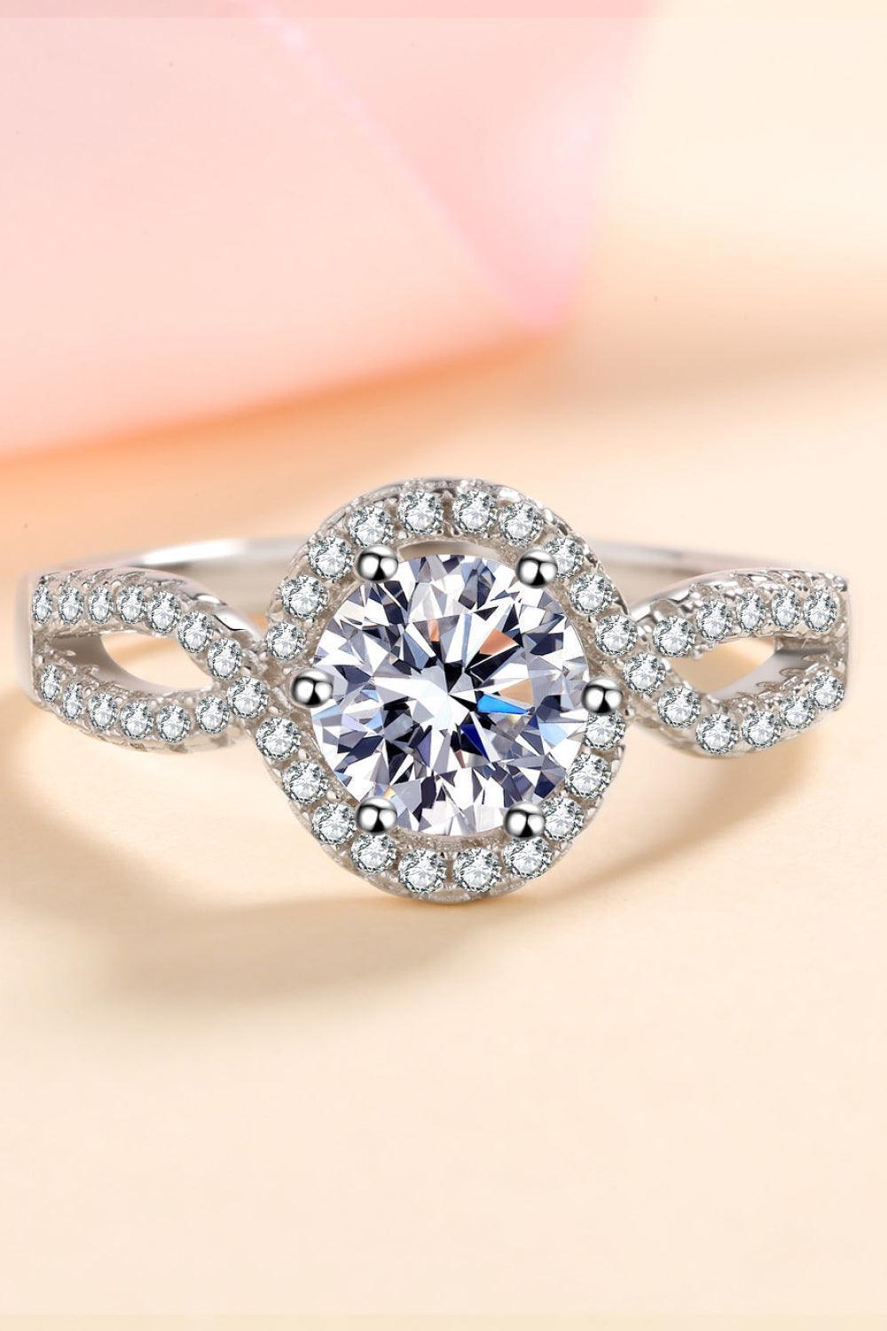 Dazzle Me 925 Sterling Silver 1 Carat Moissanite Ring - MXSTUDIO.COM