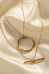 Dazzling 18K Gold-Plated Double Layered Necklace - MXSTUDIO.COM