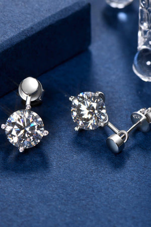 Dazzling 4 Carat Moissanite Drop Earrings - MXSTUDIO.COM