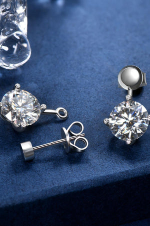 Dazzling 4 Carat Moissanite Drop Earrings - MXSTUDIO.COM