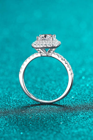 Dazzling Double Halo 1 Carat Moissanite Ring - MXSTUDIO.COM