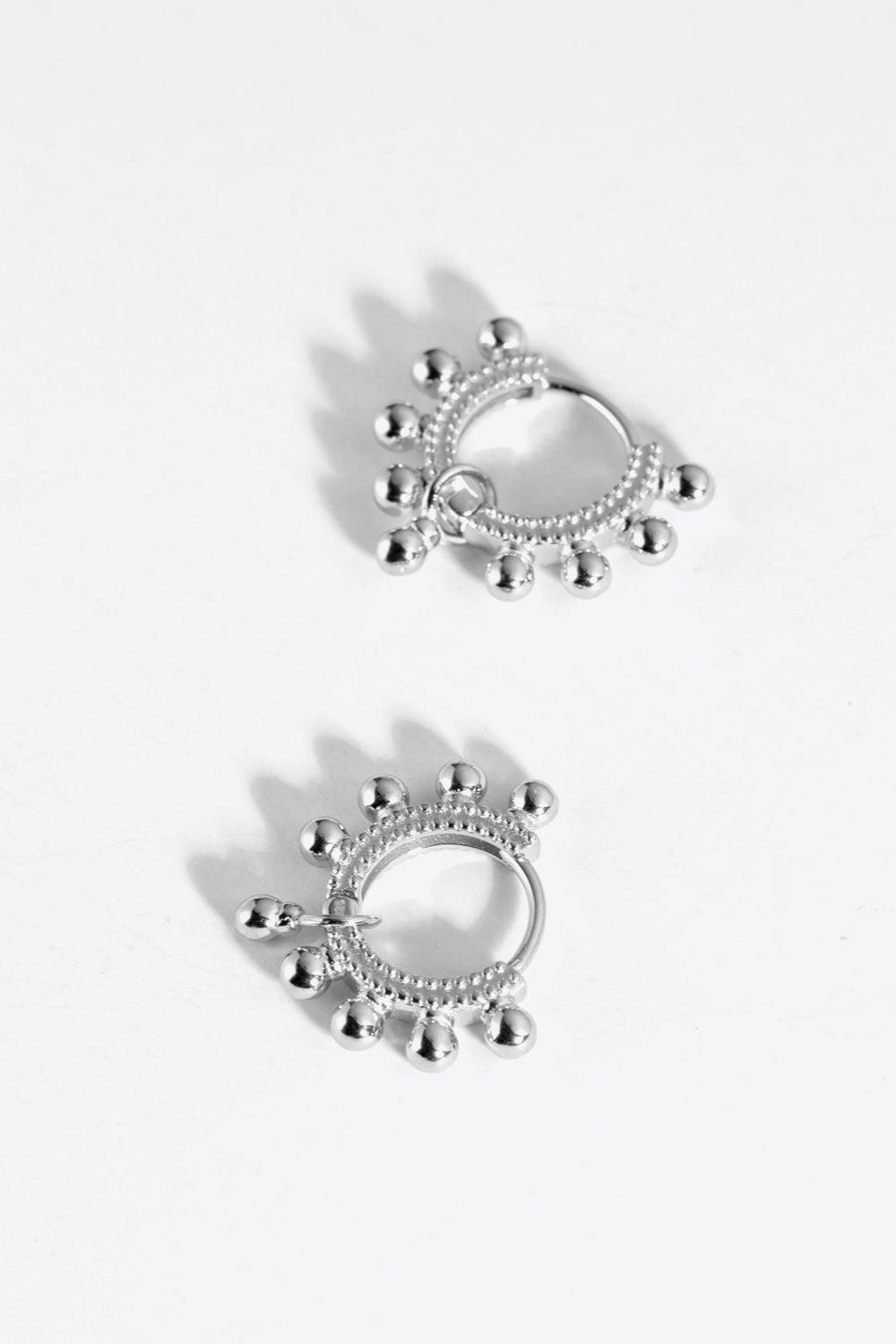 Dazzling Ensemble Sterling Silver Huggie Earrings - MXSTUDIO.COM