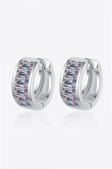 Dazzling Shimmer 1.8 Carat Moissanite Huggie Earrings - MXSTUDIO.COM