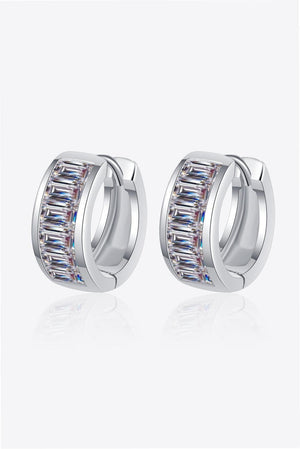 Dazzling Shimmer 1.8 Carat Moissanite Huggie Earrings - MXSTUDIO.COM