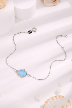 Dazzling Sky Blue Opal Bracelet Sterling Silver - MXSTUDIO.COM