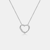 a heart shaped necklace on a chain